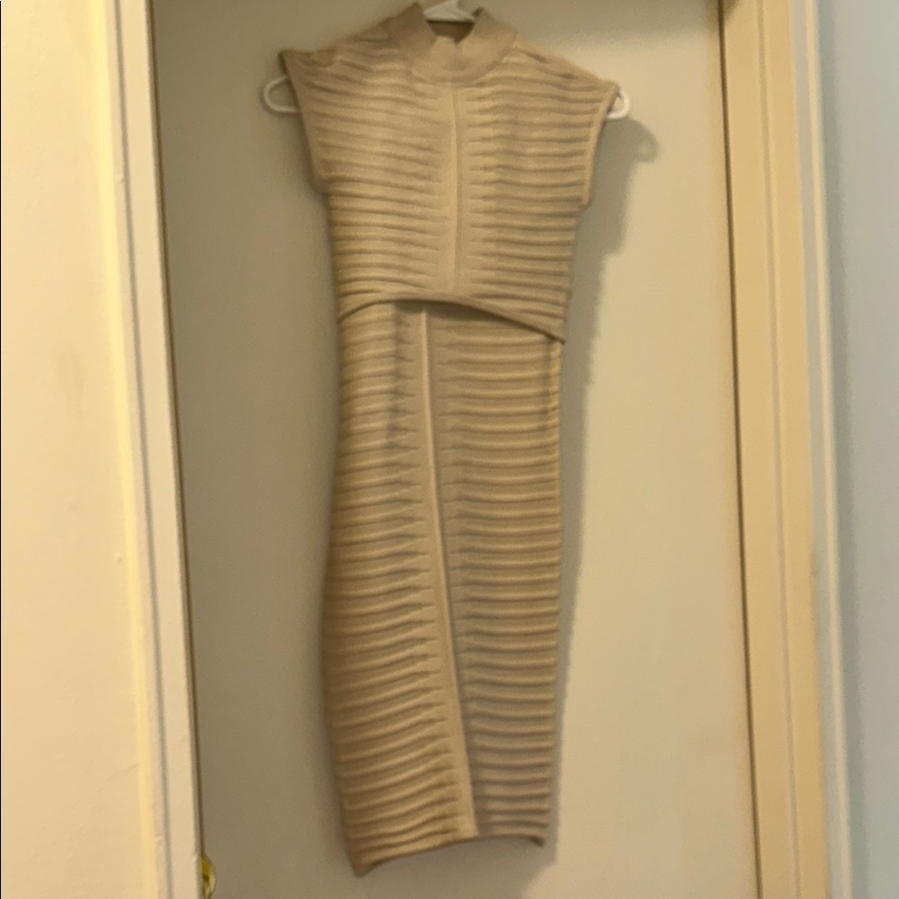 Forever 21 Tan Ribbed Sheath Midi Dress. Brand new with tags.